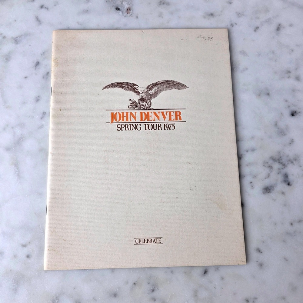 Vtg John Denver Spring Tour 1975 Concert Celebrate Program Book Folk Music